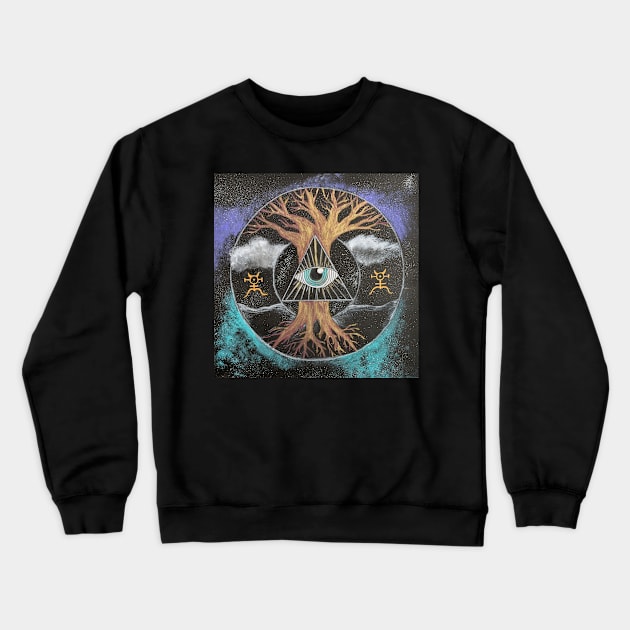 Tree of life (Yggdrasil) Crewneck Sweatshirt by Halima